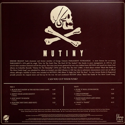 Mutiny - Black Hat Daddy & The Silver Comb Gang Black Vinyl Edition