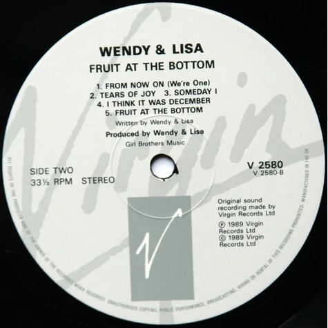 Wendy & Lisa - Fruit At The Bottom