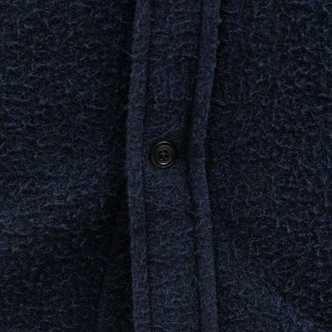 Norse Projects Silas Textured Cotton Wool Overshirt Dark Navy