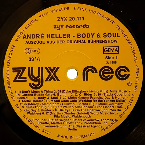 André Heller - Body & Soul