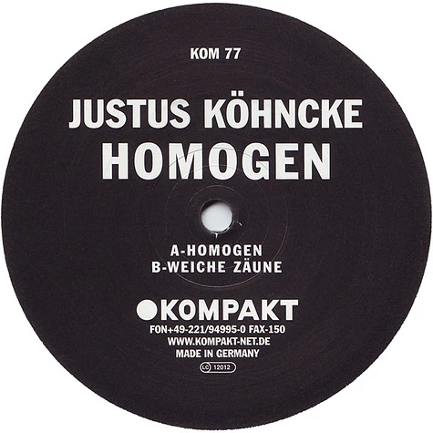 Justus Köhncke - Homogen