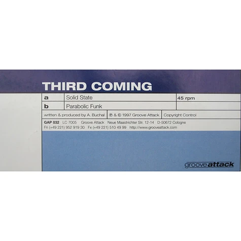 Third Coming - Solid State / Parabolic Funk