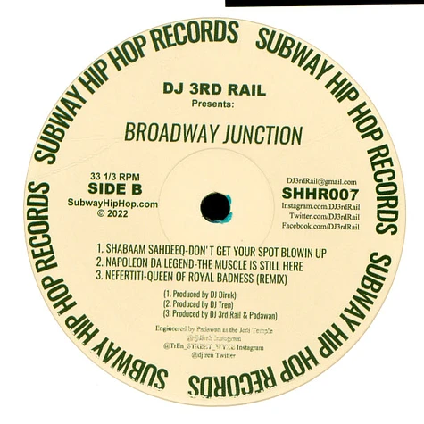 DJ 3rd Rail - Broadway Junction Station Turquoise Vinyl Edition