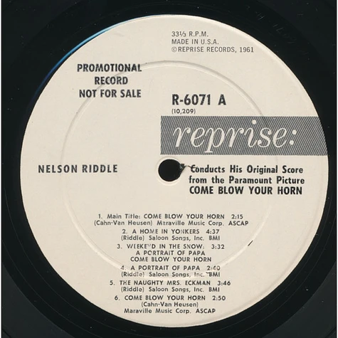 Nelson Riddle - Come Blow Your Horn (Original Score From The Paramount Motion Picture)