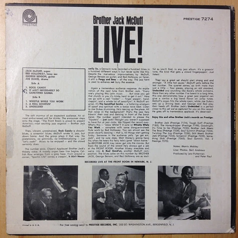 Brother Jack McDuff - Live!