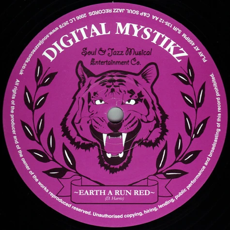 Digital Mystikz - Walkin' With Jah / Earth A Run Red