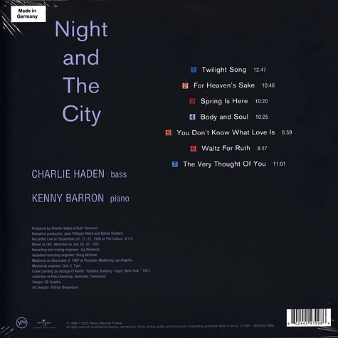 Charlie Haden & Kenny Barron - Night And The City