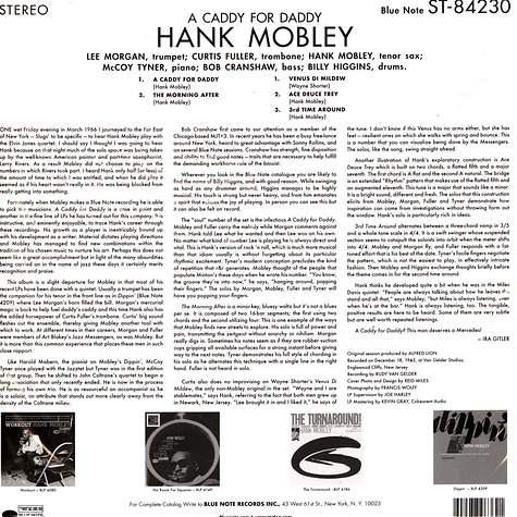 Hank Mobley - A Caddy For Daddy Tone Poet Vinyl Edition