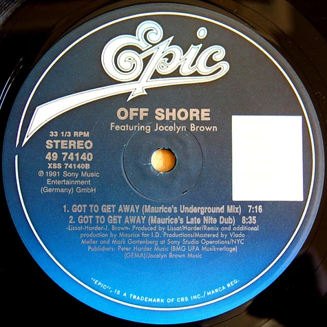 Off-Shore Featuring Jocelyn Brown - Got To Get Away