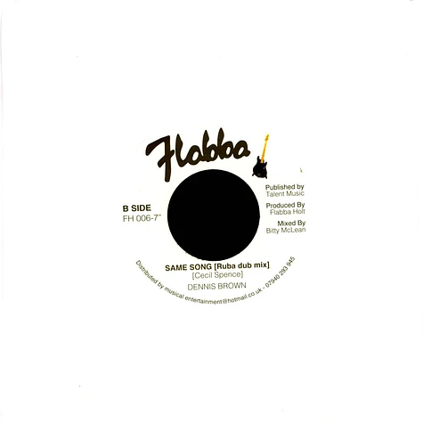 Dennis Brown - Same Song / Rub A Dub Mix