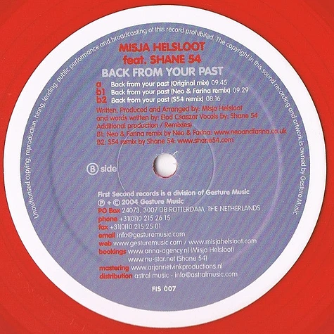 Misja Helsloot Feat. Shane 54 - Back From Your Past