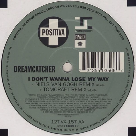 Dreamcatcher - I Don't Wanna Lose My Way 12"(2 Of 2)
