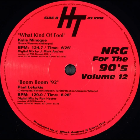 V.A. - NRG For The 90's Volume 12
