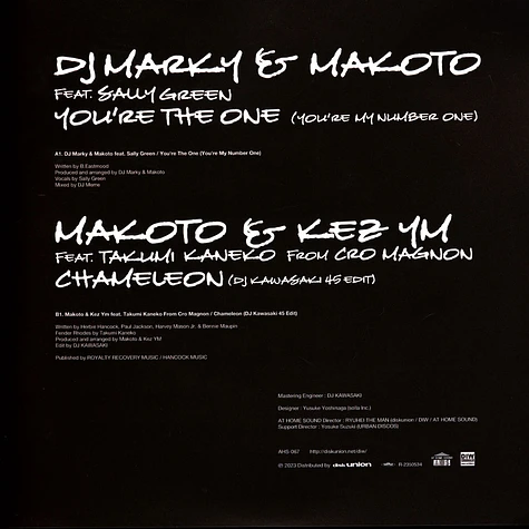 DJ Marky & Makoto / Makoto & Kez - You're The One (You're My Number One) Feat. Sally Green / Chameleon (DJ Kawasaki 45 Edit) Feat. Takumi Kaneko