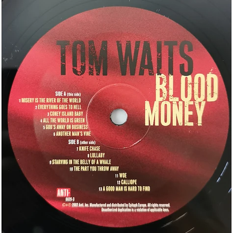 Tom Waits - Blood Money