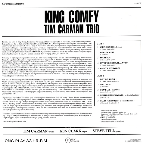 Tim Carman Trio - King Comfy