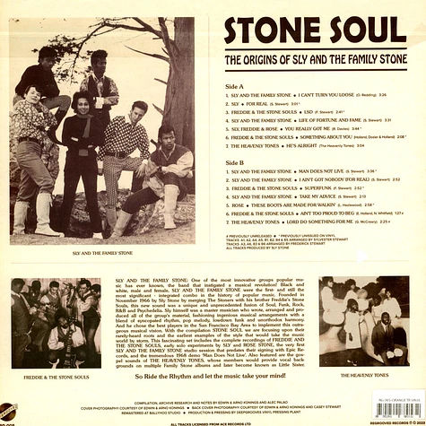 Various / Stone Soul - - The Origins Of Sly And The Family Stone Orange Transparent Vinyl Edition