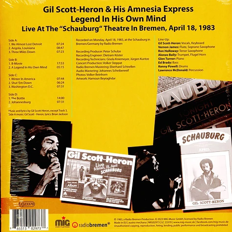 Gil Scott-Heron & His Amnesia Express - Legend In His Own Mind Green Vinyl Edition