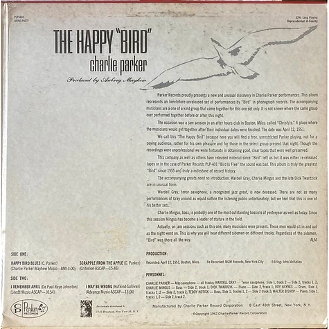 Charlie Parker - The Happy "Bird"
