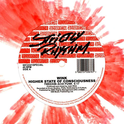 Wink - Higher State Of Consciousness Red / White Splatter Vinyl Edition