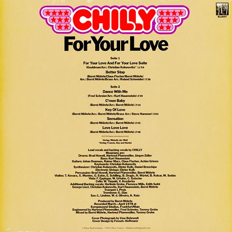 Chilly - For Your Love Red Vinyl Edtion