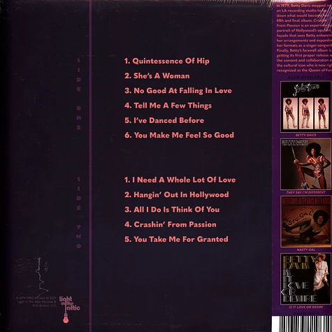 Betty Davis - Crashin' From Passion Purple Vinyl Edition