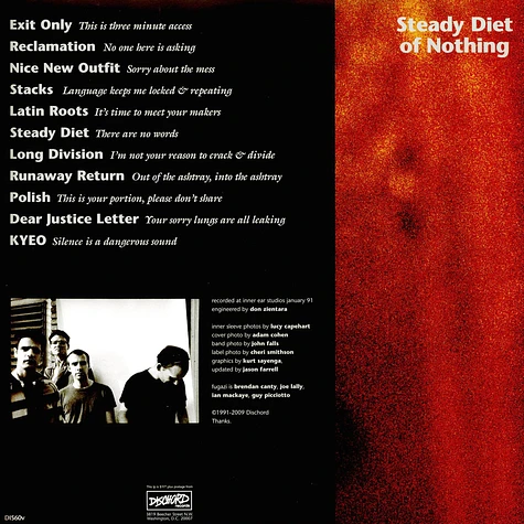 Fugazi - Steady Diet Of Nothing Silver Vinyl Edition