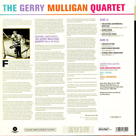 The Gerry Mulligan Quartet - The Gerry Mulligan Quartet (Fe