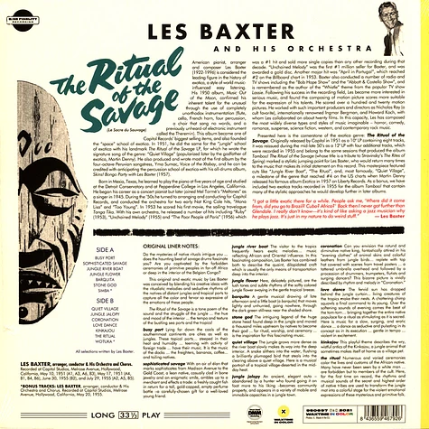 Les Baxter - The Ritual Of The Savage Colored Vinyl Edition