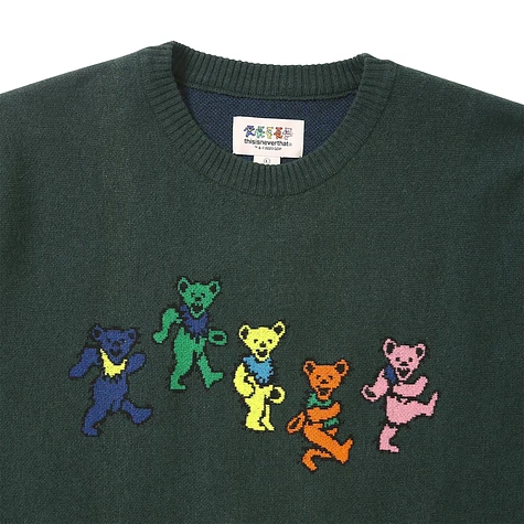 thisisneverthat x Grateful Dead - Dancing Bears Knit Sweater