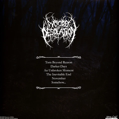 Woods Of Desolation - Torn Beyond Reason Black Vinyl Edition
