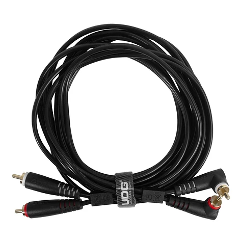 UDG - Ultimate Audio Cable Set RCA Straight-RCA Angled Black 3m