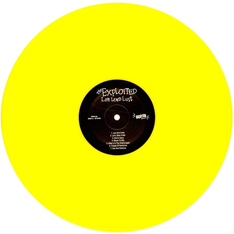 The Exploited - Live Lewd Lust Yellow Vinyl Edtion