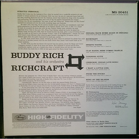 Buddy Rich And His Orchestra - Richcraft