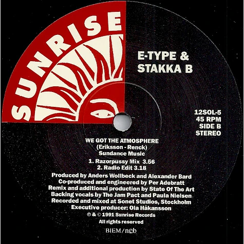 E-Type & Stakka Bo - We Got The Atmosphere