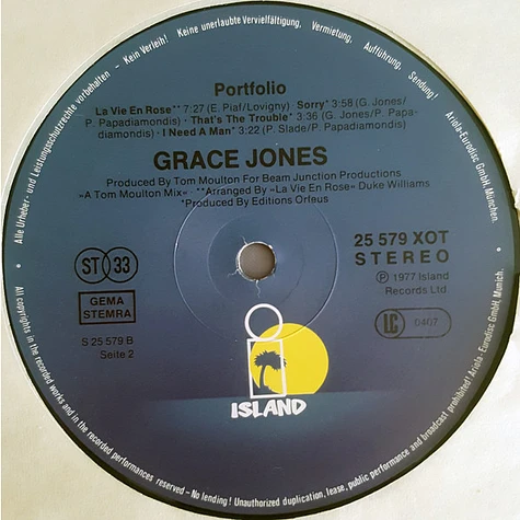 Grace Jones - Portfolio