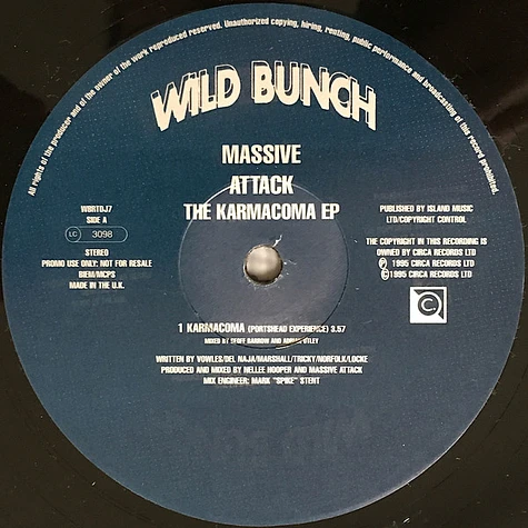 Massive Attack - Karmacoma EP - Vinyl 2x12