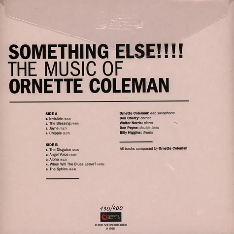 Ornette Coleman - Something Else Orange / Purple Splatter Vinyl Edition