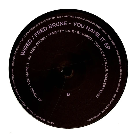 Wired / Fred Brune - You Name It EP