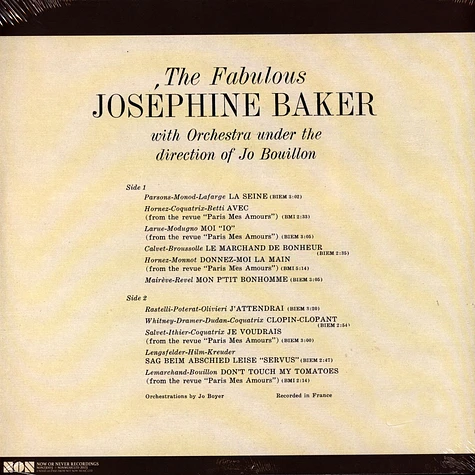 Josephine Baker - The Fabulous... Limited Edition Colored Vinyl