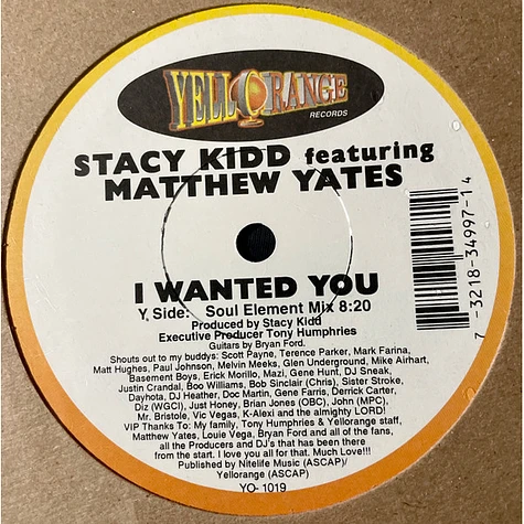 Stacy Kidd Featuring Matthew Yates - I Wanted You