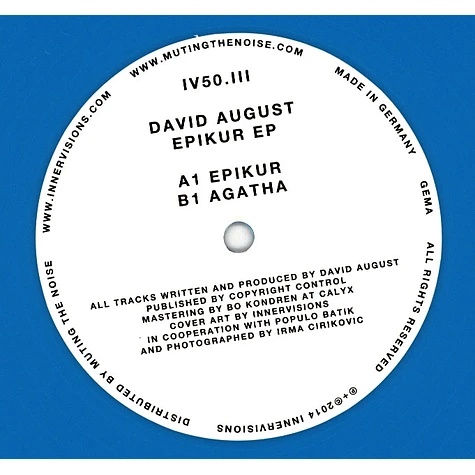 David August - Epikur Ep 2023 Repress