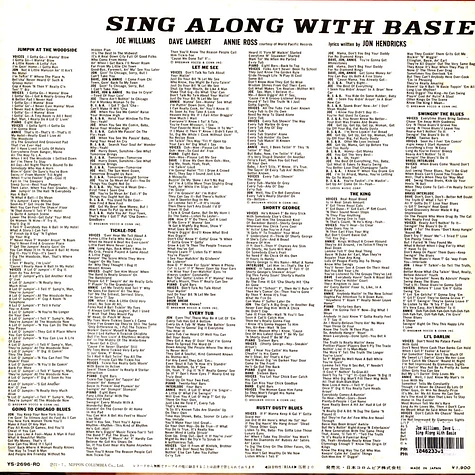 Joe Williams, Dave Lambert , Jon Hendricks, Annie Ross Plus Count Basie Orchestra - Sing Along With Basie