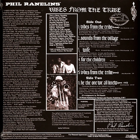 Phil Ranelin - Vibes From The Tribe Aqua Vinyl Edition