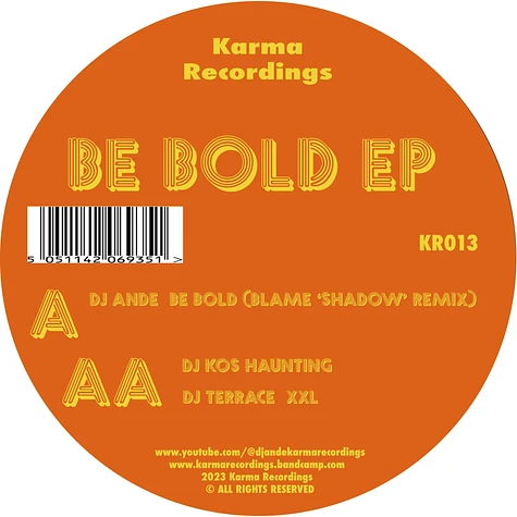 V.A. - Be Bold EP Orange & Yellow Marbled Vinyl Edition