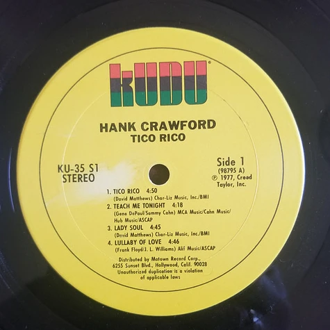 Hank Crawford - Tico Rico