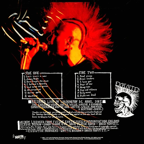 The Exploited - Live At The Whitehouse Splattered Vinyl Edition