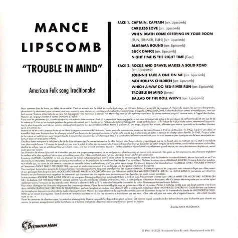 Mance Lipscomb - Trouble In Mind