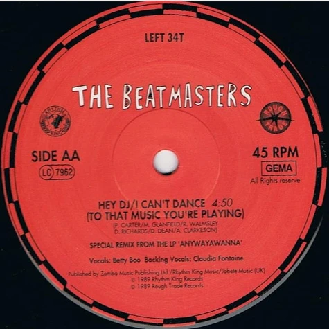 The Beatmasters Featuring Betty Boo - Ska Train / Hey DJ / I Can't Dance To That Music You're Playing