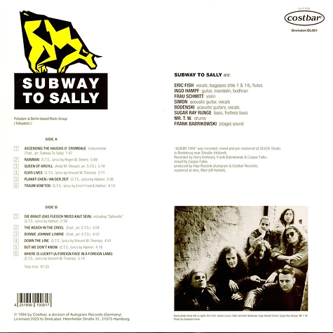 Subway To Sally - 1994 White Vinyl Edition